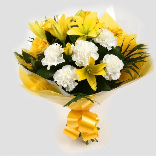 Golden Sunshine Flowers Bouquet