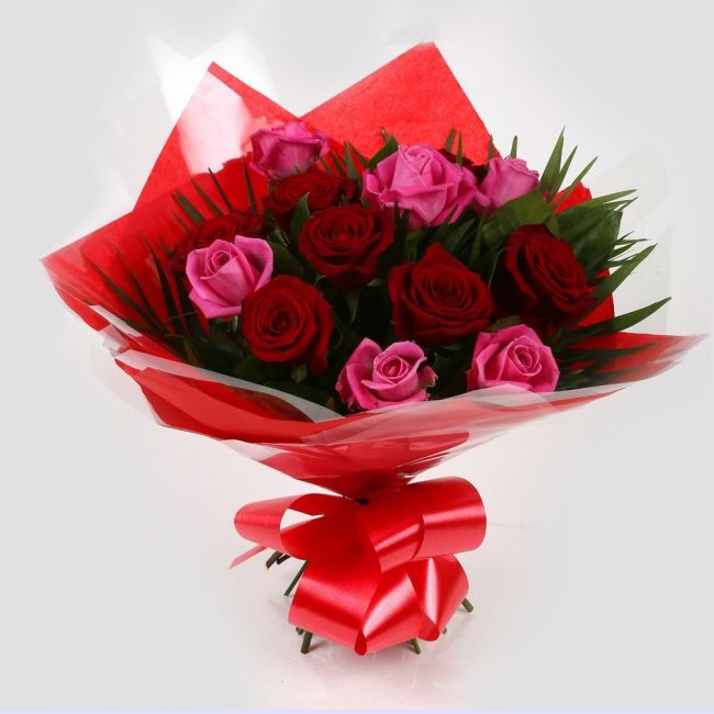 12 Blush Roses Pink & & Roses Bouquet