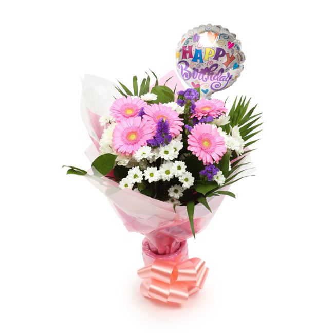Birthday Balloon & Serenity Flowers