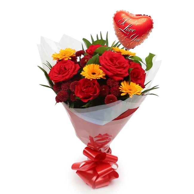 Love You Balloon & Sun Bouquet