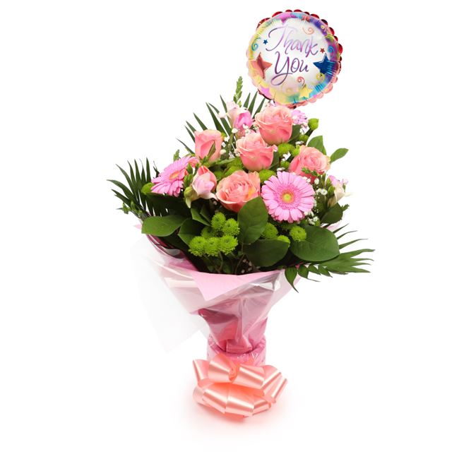 Thank You Balloon & Cherished Bouquet