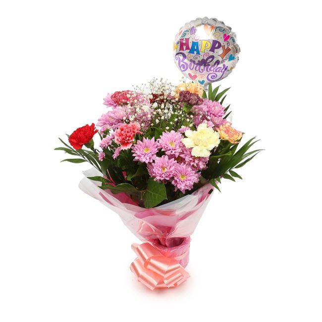 Birthday Balloon & Confetti Bouquet Flowers