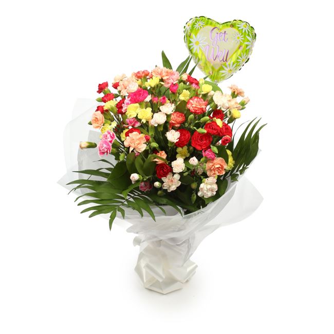 Get Well Balloon & star Flowers