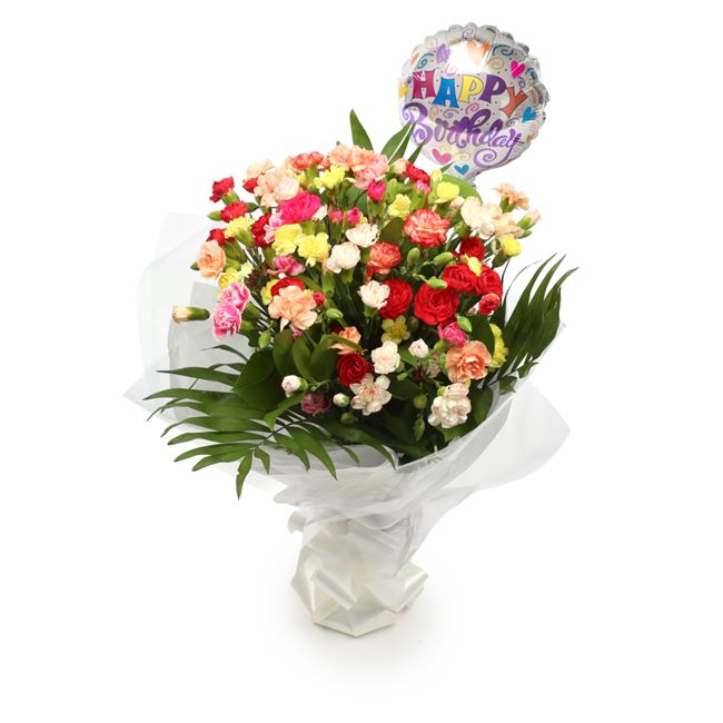 Birthday Balloon & Star Flowers