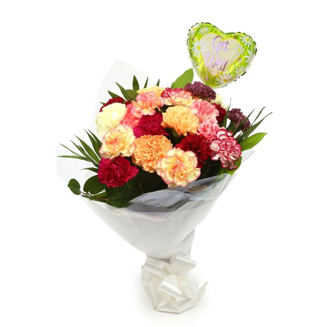 Get Well Balloon & Candy Floss Flowers