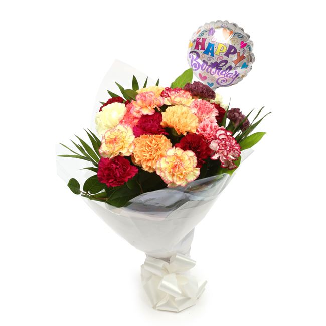 Birthday Balloon & Candy Floss Bouquet Flowers