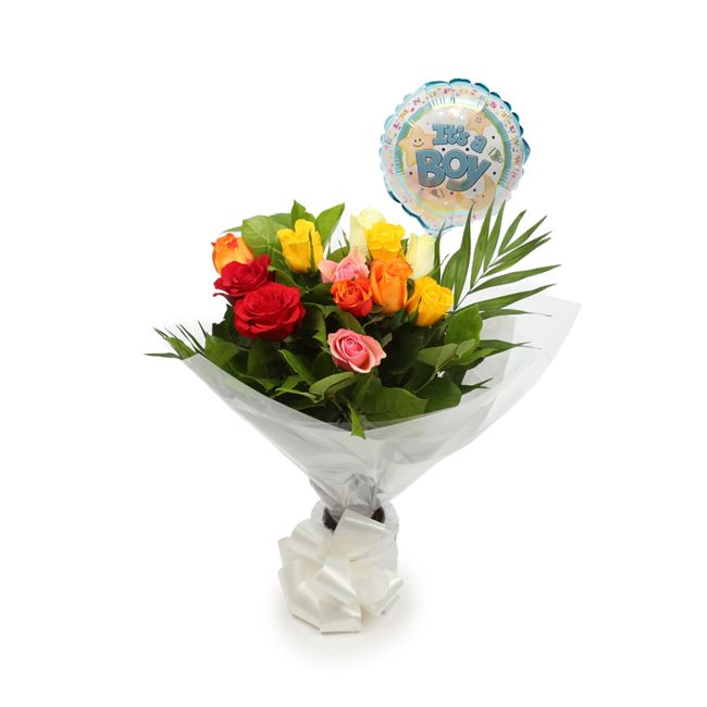 Its Balloon & 12 Roses